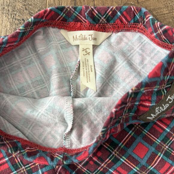 MATILDA JANE In The Present Leggings Girls Size 6 Plaid Christmas Holiday Pants - Picture 5 of 6
